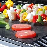 GOFRIEND BBQ Grill Mat Set of 5 with Tongs and Brush, 40x33 cm, PTFE view 2