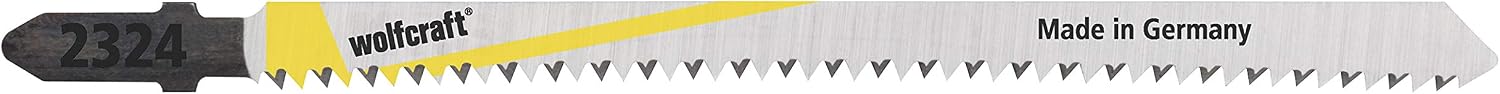 wolfcraft 2 HCS Jigsaw Blades, T-Shank, kitchen worktop, clean cut I 2324000 I Special blade for extremely clean cuts
