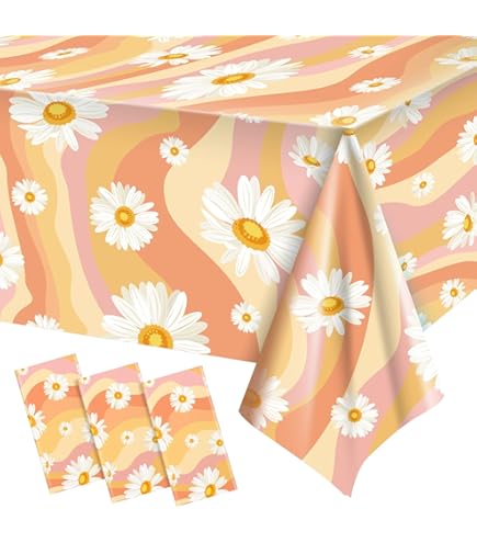 Amscan Feeling Groovy 60's Theme Party Tablecover - 54x102 Inches, Multicolor Tie-Dye Design