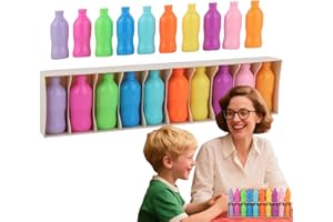 Memory Game - Bottle Color Matching Game, Educational Toys and Learning Activities for Kids, Adults, Family, Classroom, Picni