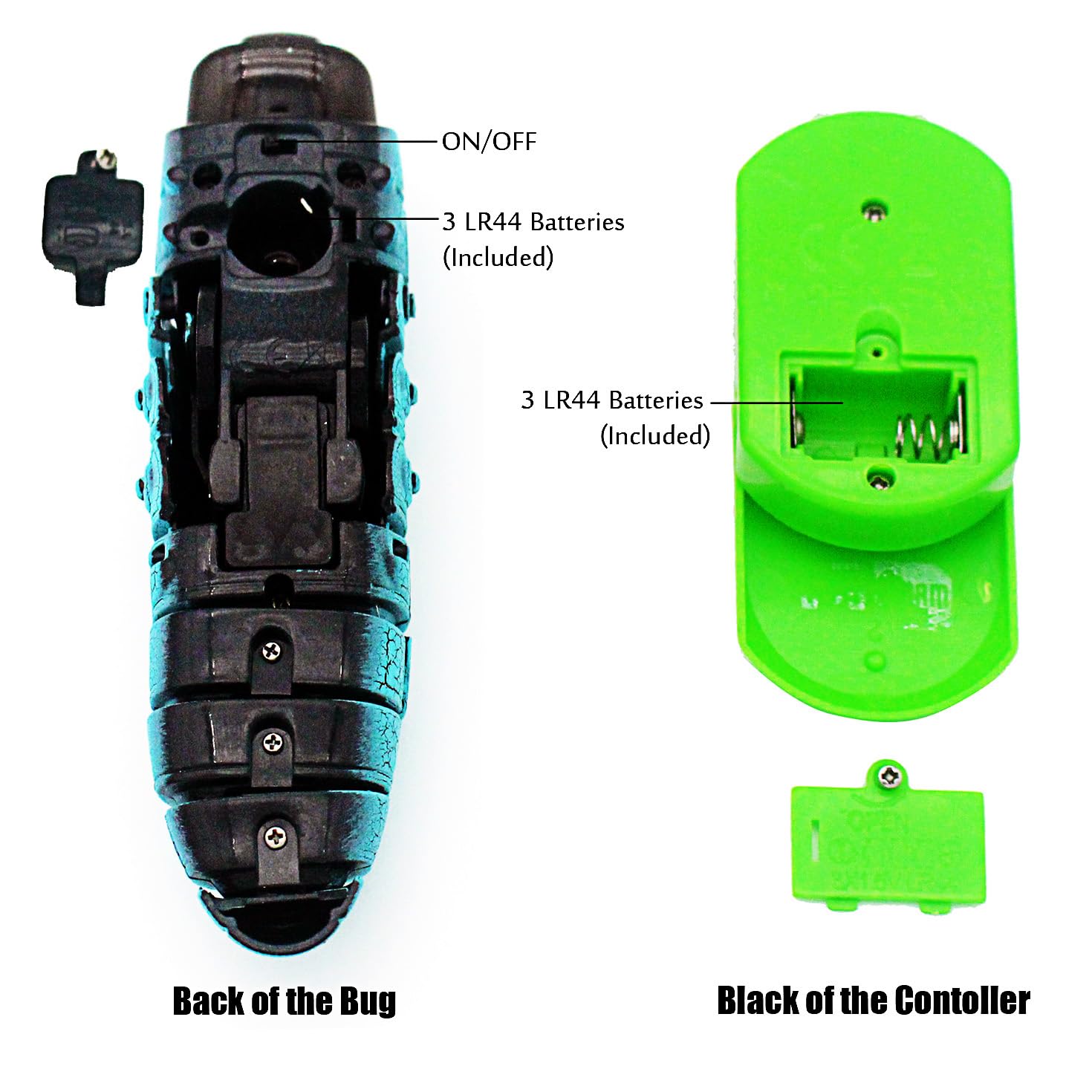 Tipmant RC Bug Remote Control Worm Realistic Caterpillar Inchworm Electronic Animal Toys Fake Insect Car Vehicle Kids Birthday Gifts (Blue)