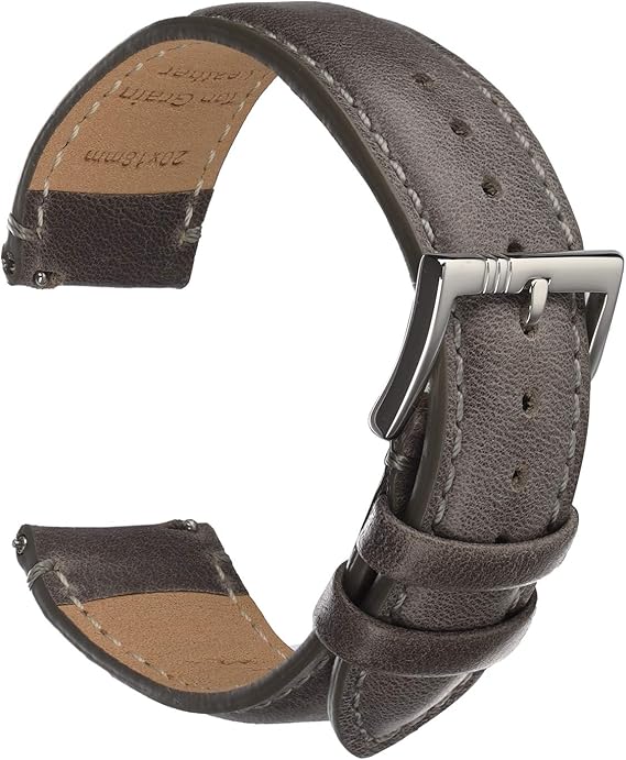 Amazon Beening時計バンド 本革時計ベルト クイックレバー時計バンド 男性と女性のための滑らかな子牛本革時計バンド Gy18mm 時計バンド 腕時計 通販