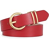 WHIPPY Women Leather Belt Fashion Design belt Gold Buckle Ladies Belt for Jeans Pants Dresses