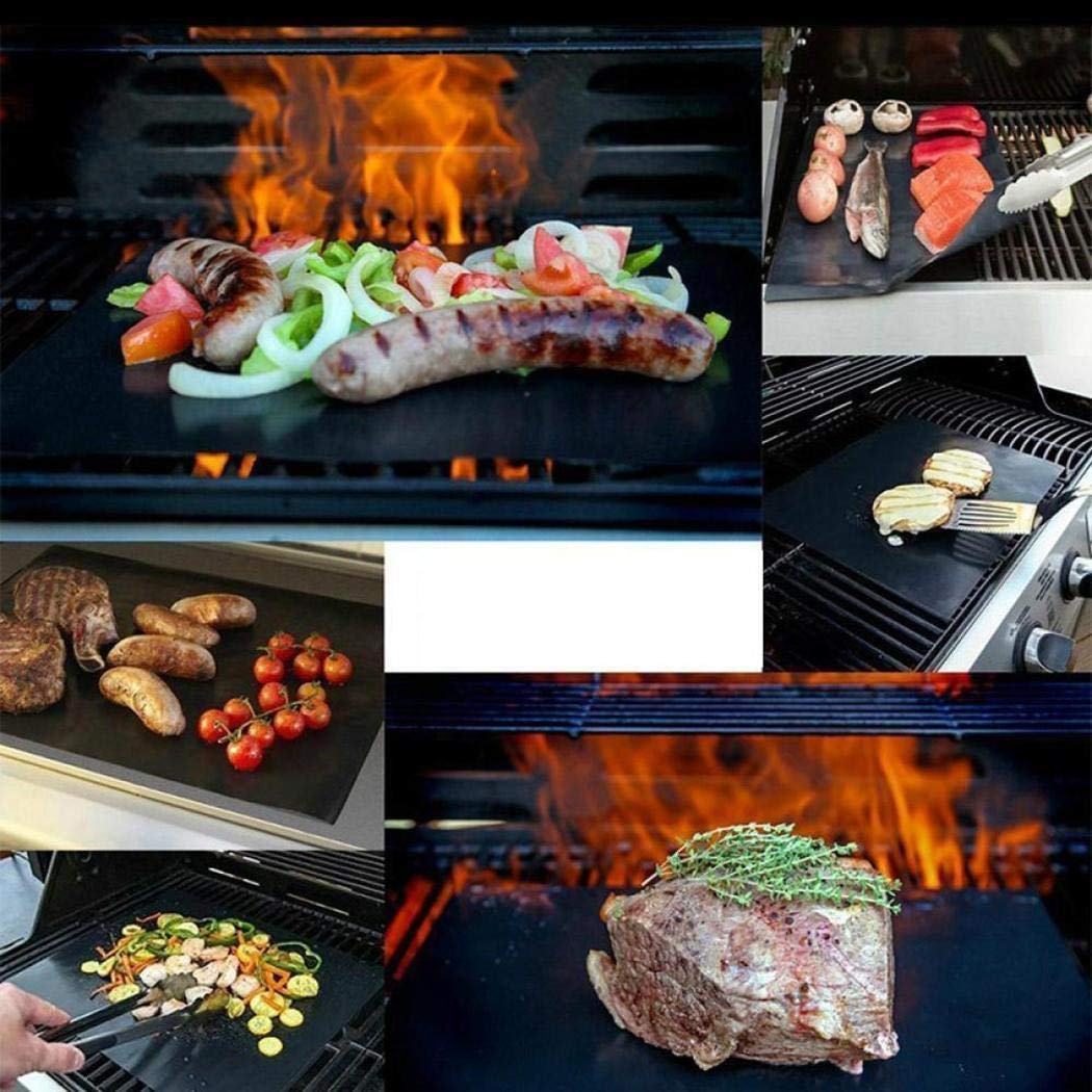 Yagot Réutilisable Barbecue Rôti Tapis Résistant À La Haute Température Tapis De Barbecue Portable Pique-Nique Cuisine BBQ Papier De Cuisson