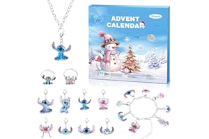 SWIND Advent Calendar 2025 for Kids Christmas 24 Days Countdown Calendar with Bracelet, Necklace, Ring and Unique Cute Cartoon Charm Christmas Holiday Ornament Gift