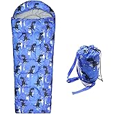 Kids Sleeping Bags - Camping Sleeping Bags with Carry Bag - Compact Sleeping Bag for Hiking, Backpacking 3 Season Warm & Cool Weather, Lightweight Waterproof Outdoor Travel for Boys Girls