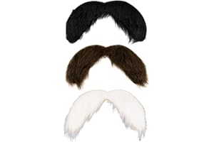 DAYONESHOP Fake Mustache Novelty Moustaches Beard Cosplay Costume Accessories Halloween Party Favors Men Women