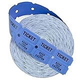 2000 Blue Two Part Double Roll Raffle Tickets 50/50