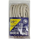 1/2" X 20' Double Braided Nylon Dock LINE