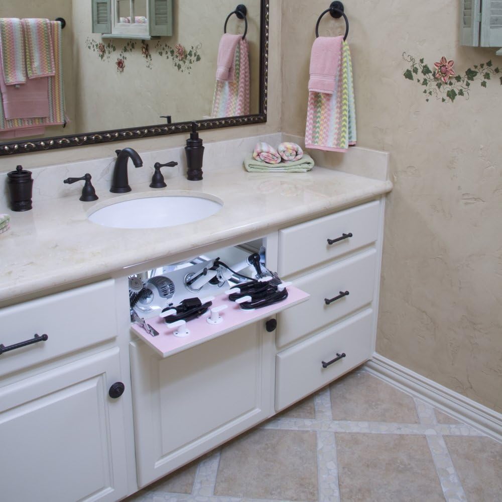 Amazon Com Vanity Valet Secret Hidden Curling Iron Flat Iron Hair Dryer Holder Vvs Home Kitchen