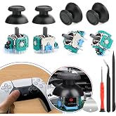 for PS5 Analog Stick Replacement for Sony Playstation 5 PS5 Joysticks | Replacement 3D Joystick Sensor Module Thumbstick Controller Accessory Part with Kit(4Pack)