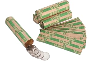 Sumerfnt Dime Coin Wrappers Dime Only Flat Dime Rolls 110PCS