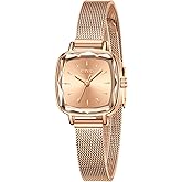 CIVO Womens Watches for Small Wrists Waterproof Analog Quartz Square Watch Ultra-Thin Stainless Steel Mesh Strap Fashion Elegant Designer Ladies Wrist Watch for Women