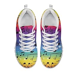 Wanyint Rainbow Music Note Print Women Sports