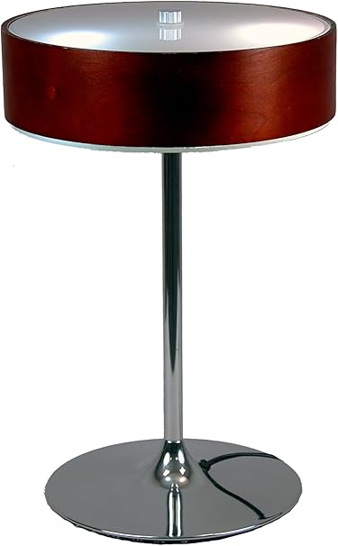 Aluminor Stehlampe, Metall verchromt/Glas/Getöntes Ebenholz (MALIBU 9