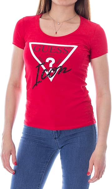 tee shirt guess rouge femme