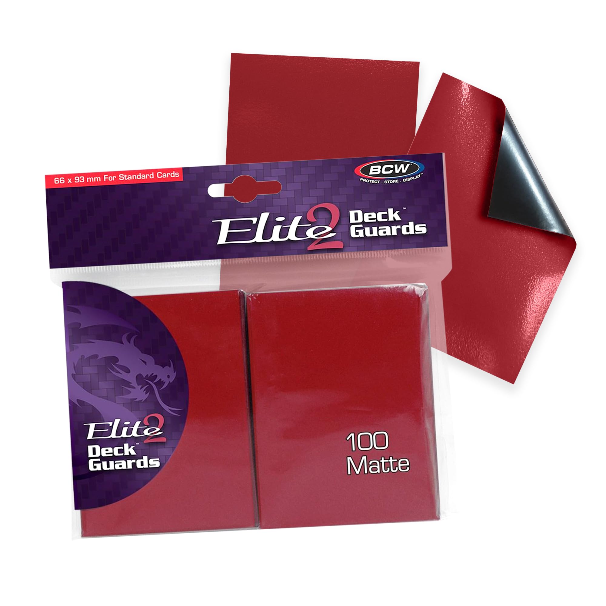 Elite 2 Matte Card Sleeves - Red (100)