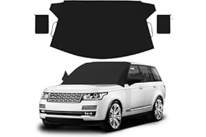 KAHLHAK Windshield Cover for Ice and Snow | Durable 600D Oxford Fabric Frost Windshield Cover for Car, SUV, Van, Trucks Car | Window Covers with Side Mirror Cover | Winter Waterproof Protects Cover（74x43in)