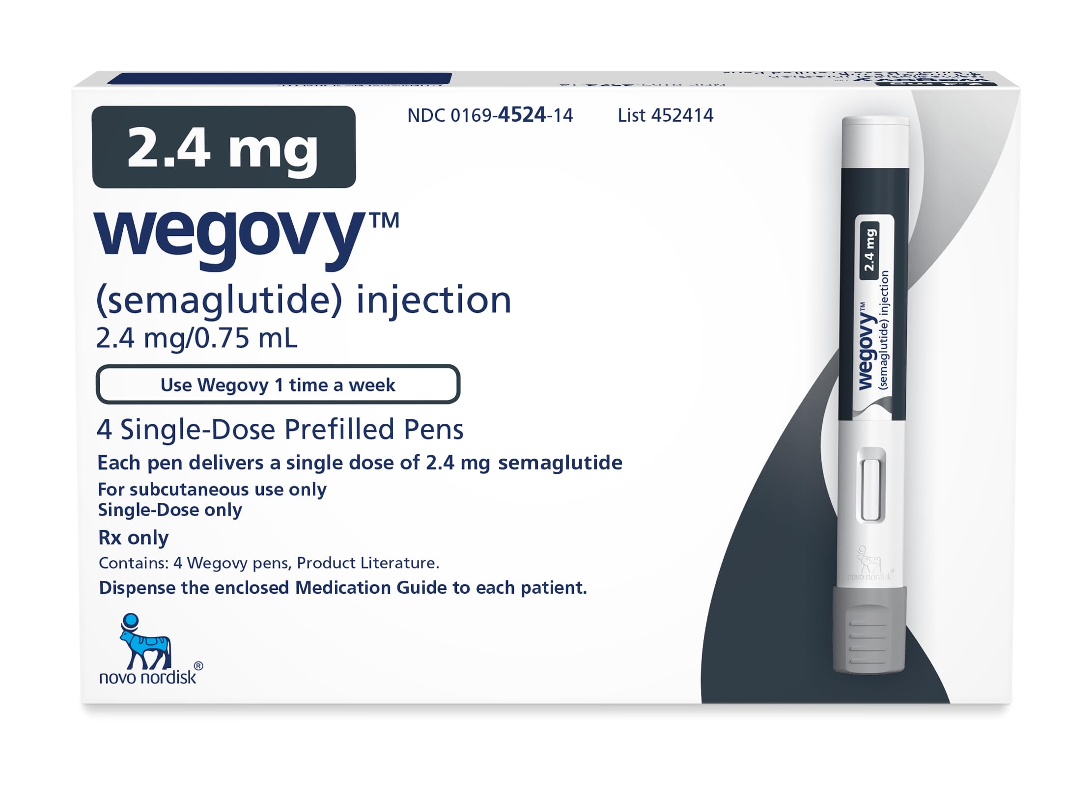 Mua Novo Nordisk WEGOVY 2.4 MG/0.75 ML PEN INJECTOR (Box, 3 Milliliter)  trn Amazon M chnh hng 2026 | Fado
