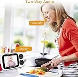 HelloBaby Baby Monitor with Camera Night Vision 3.2 inch IPS Screen VOX Therm view 6