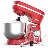 KUPPET Stand Mixer, 8-Speed Tilt-Head Electric Food Stand Mixer with Dough Hook, Wire Whip & Beater, Pouring Shield, 4.7QT St