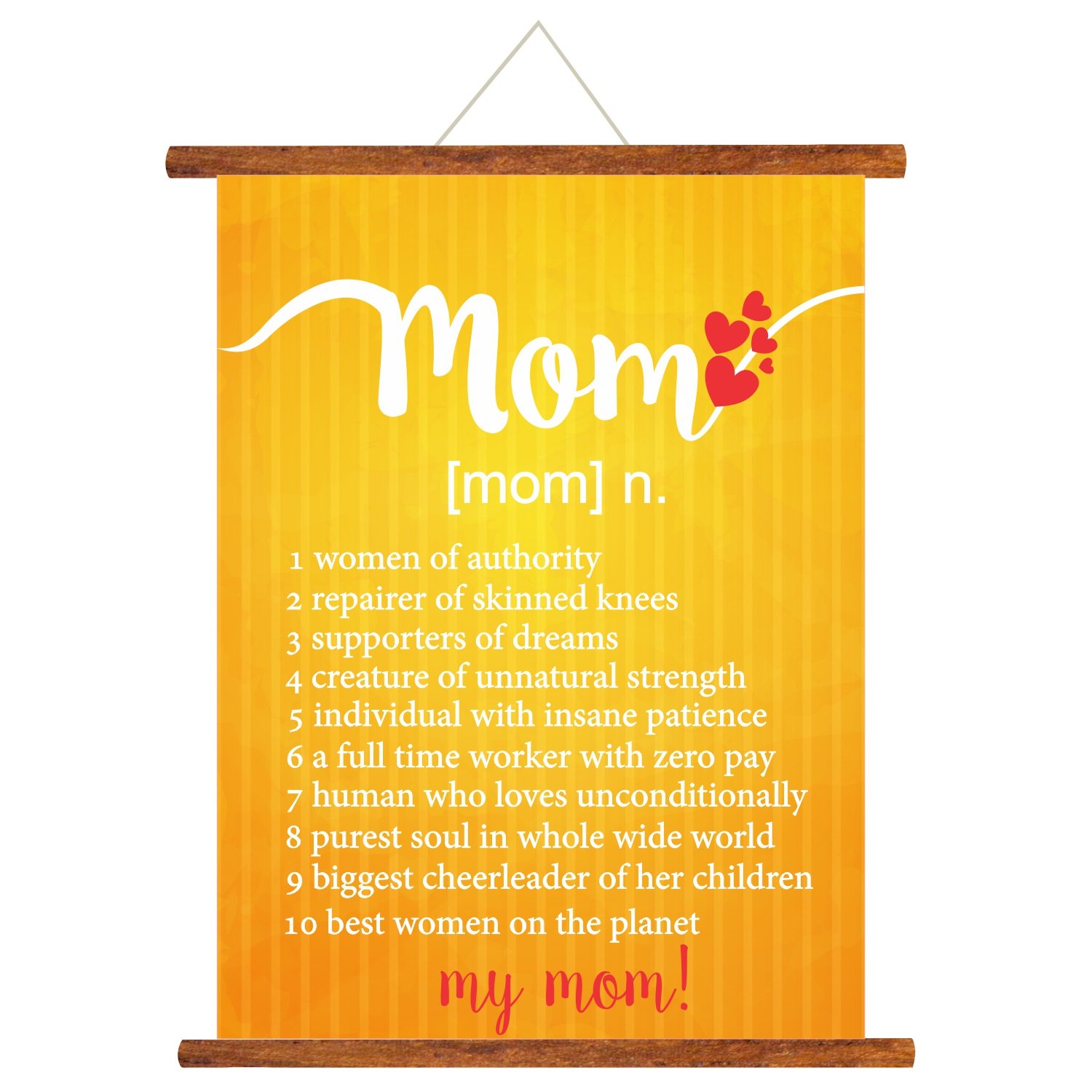 Yaya Cafe Mothers Day Greeting Cards Definition Of Mom Scroll Card