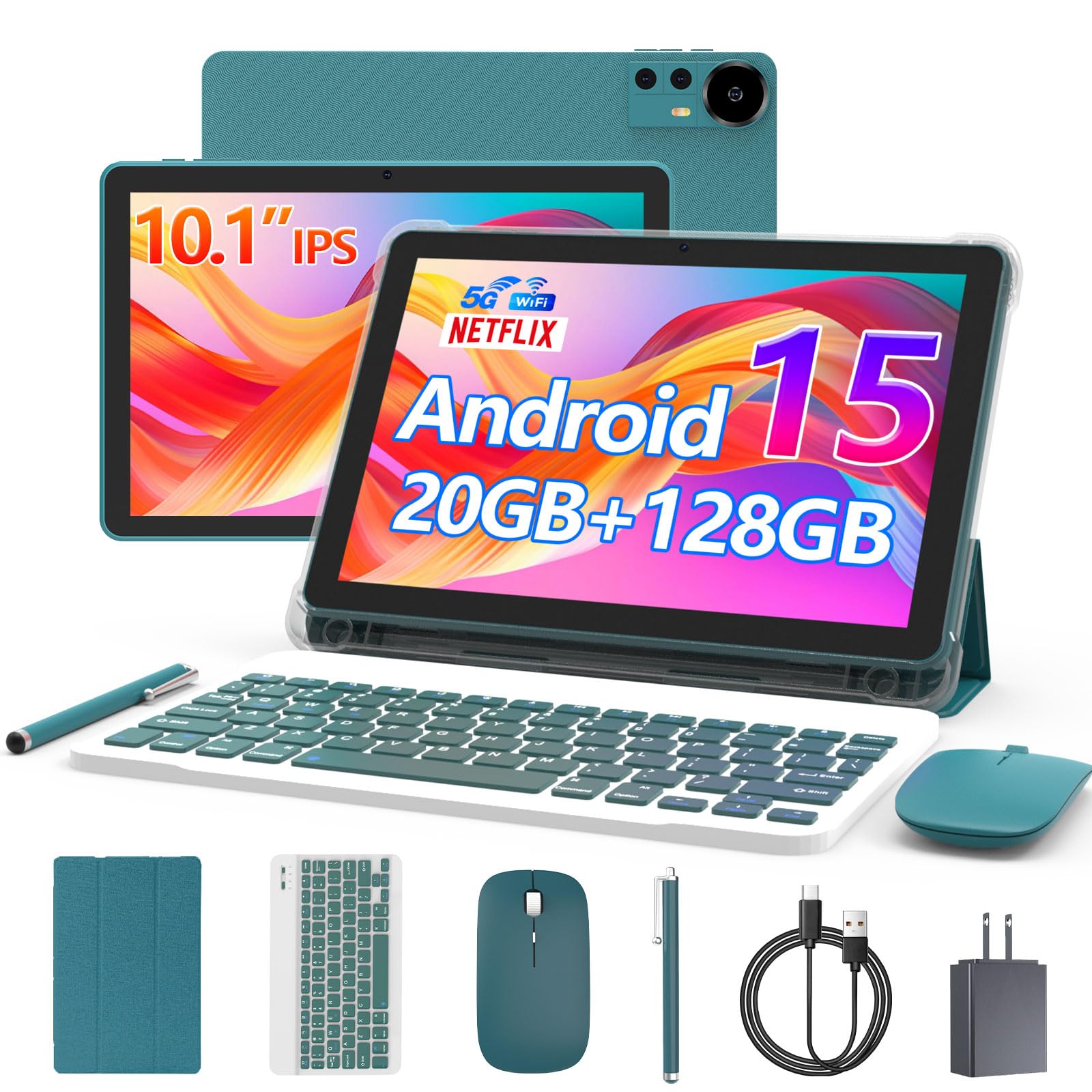 CUPEISI Android 15 Tablet 10 Inch, 20GB RAM+128GB