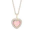 PAVOI 14K Rose Gold Plated Native American Jewelry White OPAL Deer Antler Necklace 16-18