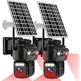 LETSCEE Security Cameras Outdoor WiFi,5G/2.4G Cameras for Home Security Solar Power with Dual Lens,Motion Detection,Night Vision,2-Way Audio,Weather Proof,No Subscription Fee