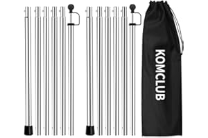 KOMCLUB Telescoping Tent Poles - Adjustable 94.5" Camping Poles with Stainless Steel Rods for Hiking and Outdoor Activities