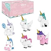 BeepZipp Unicorn Toy Building Set, 6 in 1 Creative Play Kit for Kids Ages 8+ with Animal Figures & Accessories, Small Bricks 