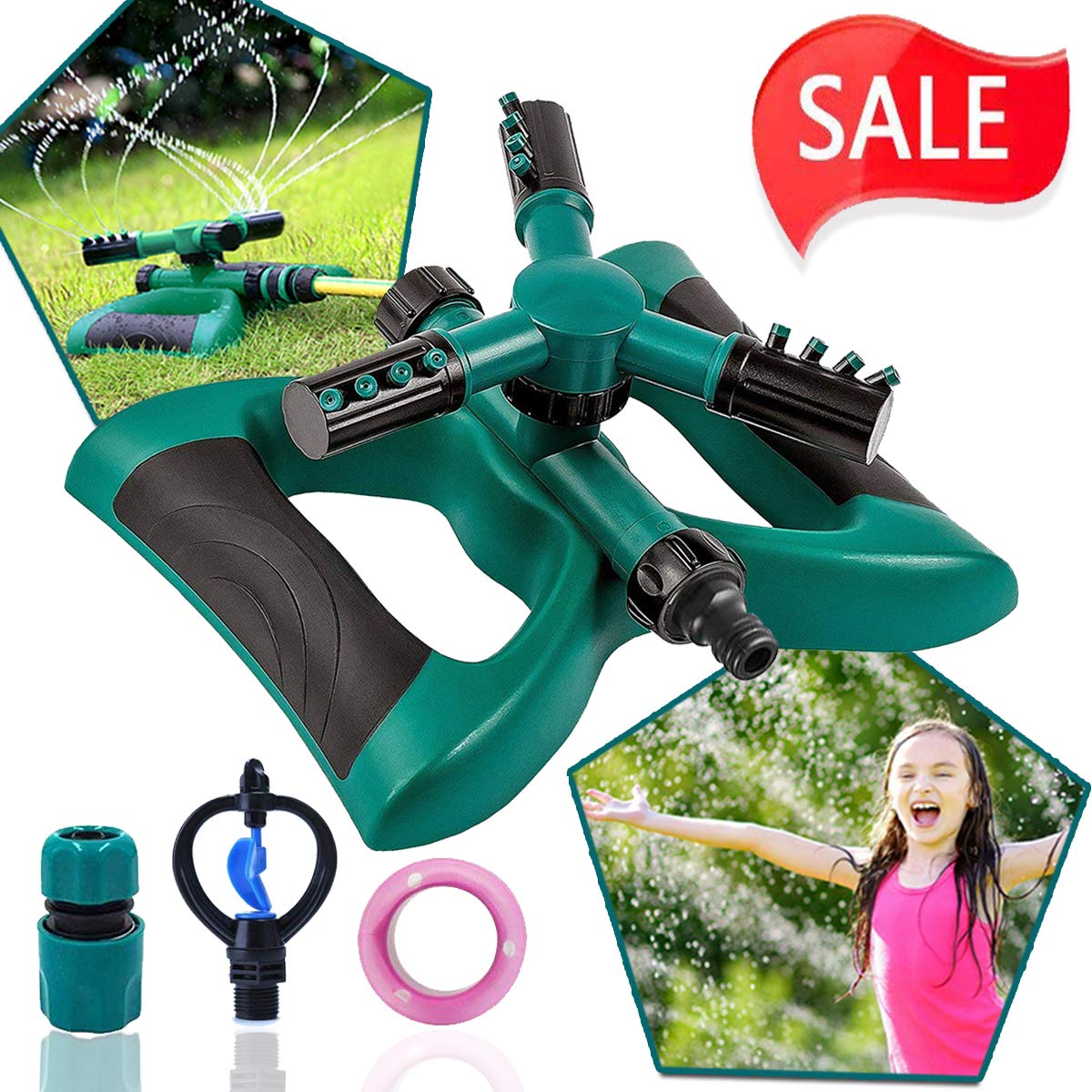 Best Oscillating Sprinkler With Adjustable Spray Lawn Grass Garden