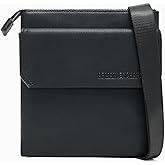 Armani Exchange Men's Jacques Flat Crossbody, Black, One Size