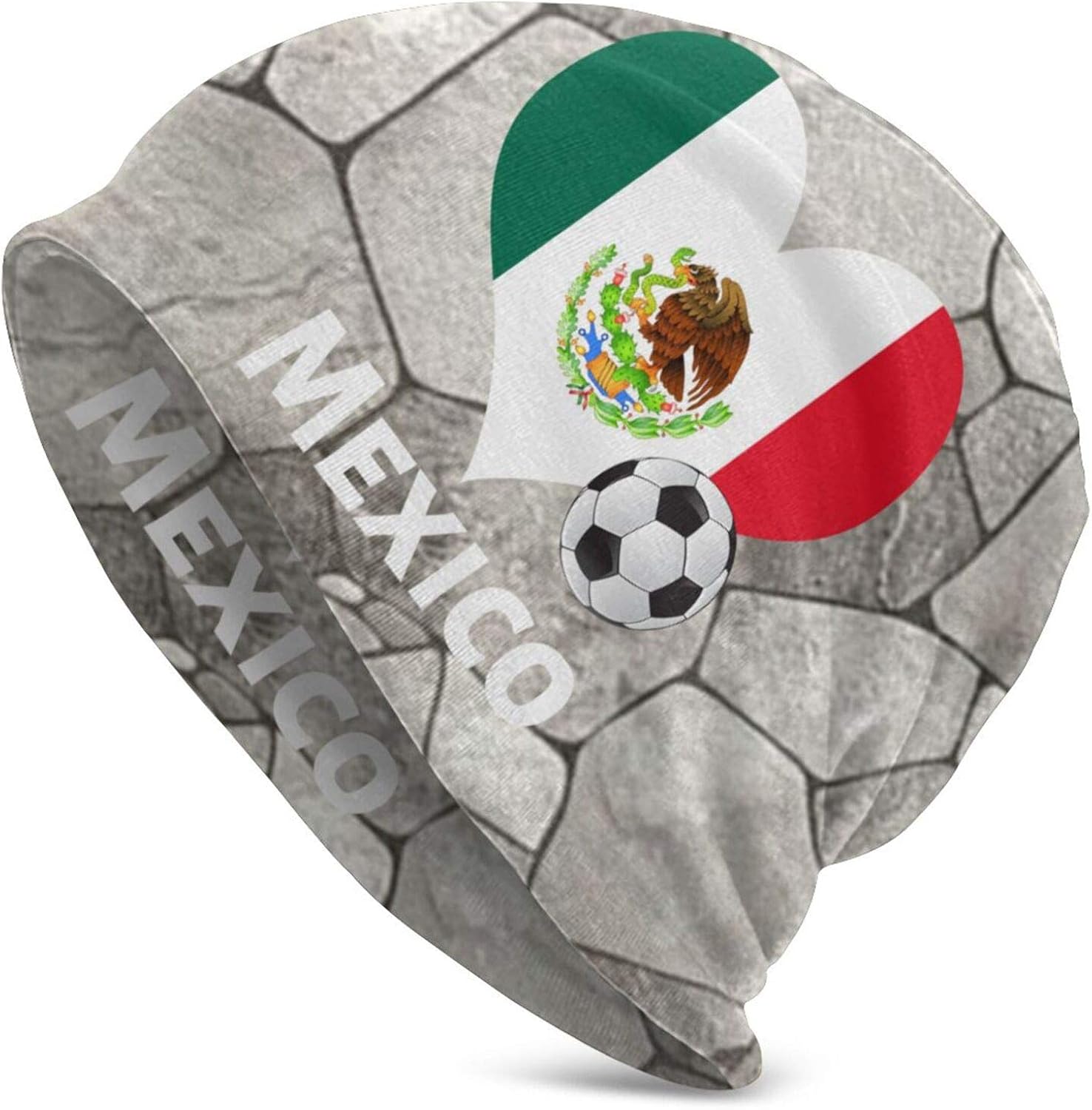 Love Mexico Soccer Adult Men's Knit Hat, Beanie Hat Unisex Adult Hats
