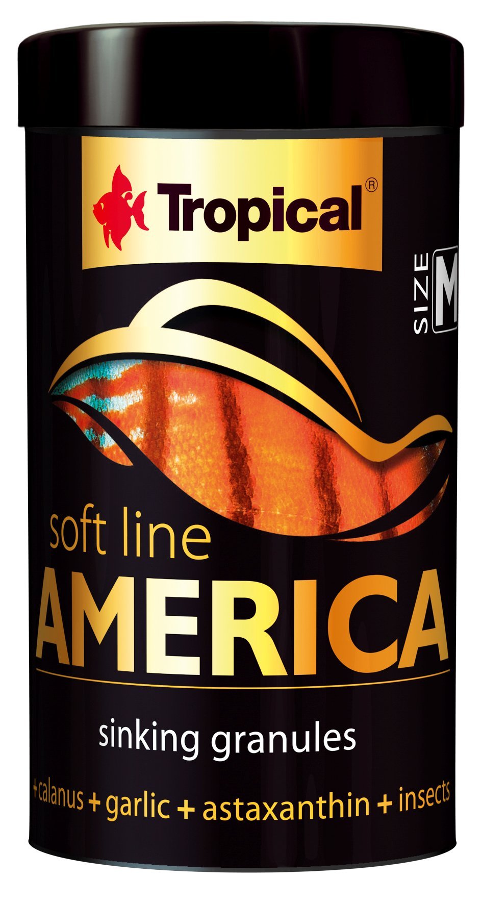 Tropical SOFT LINE AMERICA SIZE M 250ml / 150g - soft sinking fish food, granules ornamental fish from north & south america (6-12 cm)