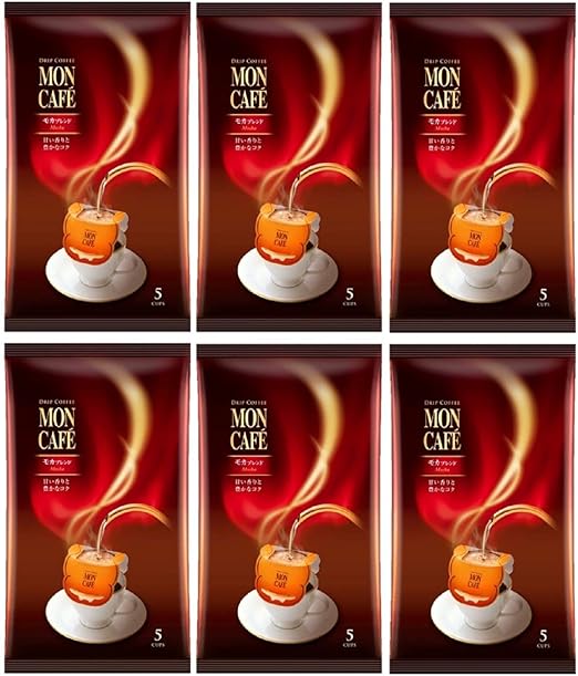 Amazon モンカフェ ドリップコーヒー モカブレンド 8g 5p 6箱 モンカフェ ドリップバッグ 通販
