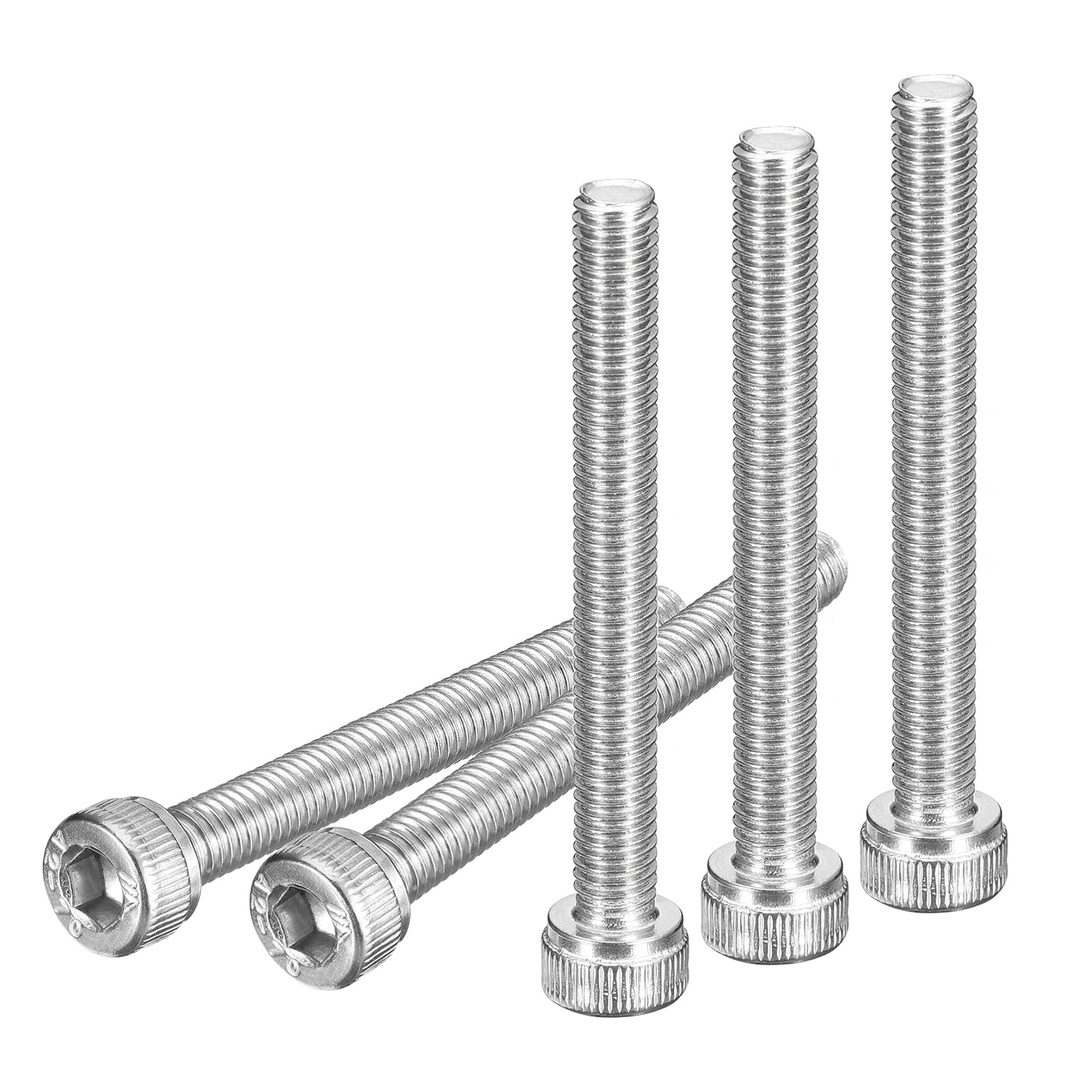 DTGN M5x45mm Socket Head Cap Screws Bolts, 25Pcs 304 Stainless Steel 18-8, Metric Machine Hex Socket Screw, Hex Drive, Bright Finish, UNC Coarse Thread Fully Threaded