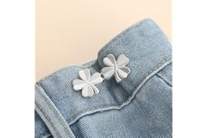2Pair Four-leaf Clover Adjustable Waist Buckle for Jeans Clothing Accessory