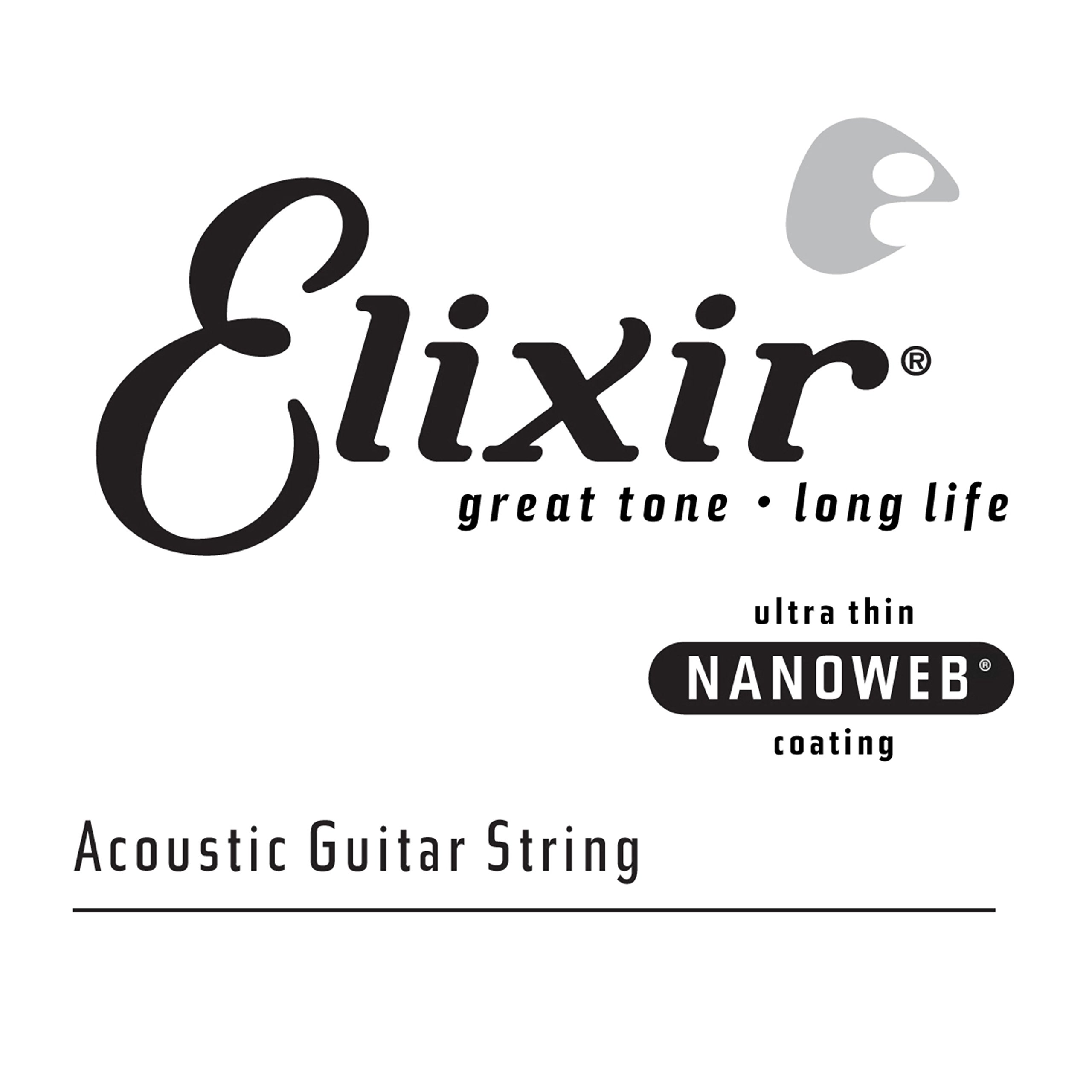 Elixir Strings Acoustic Phosphor Bronze Guitar String NANOWEB Coating, .042
