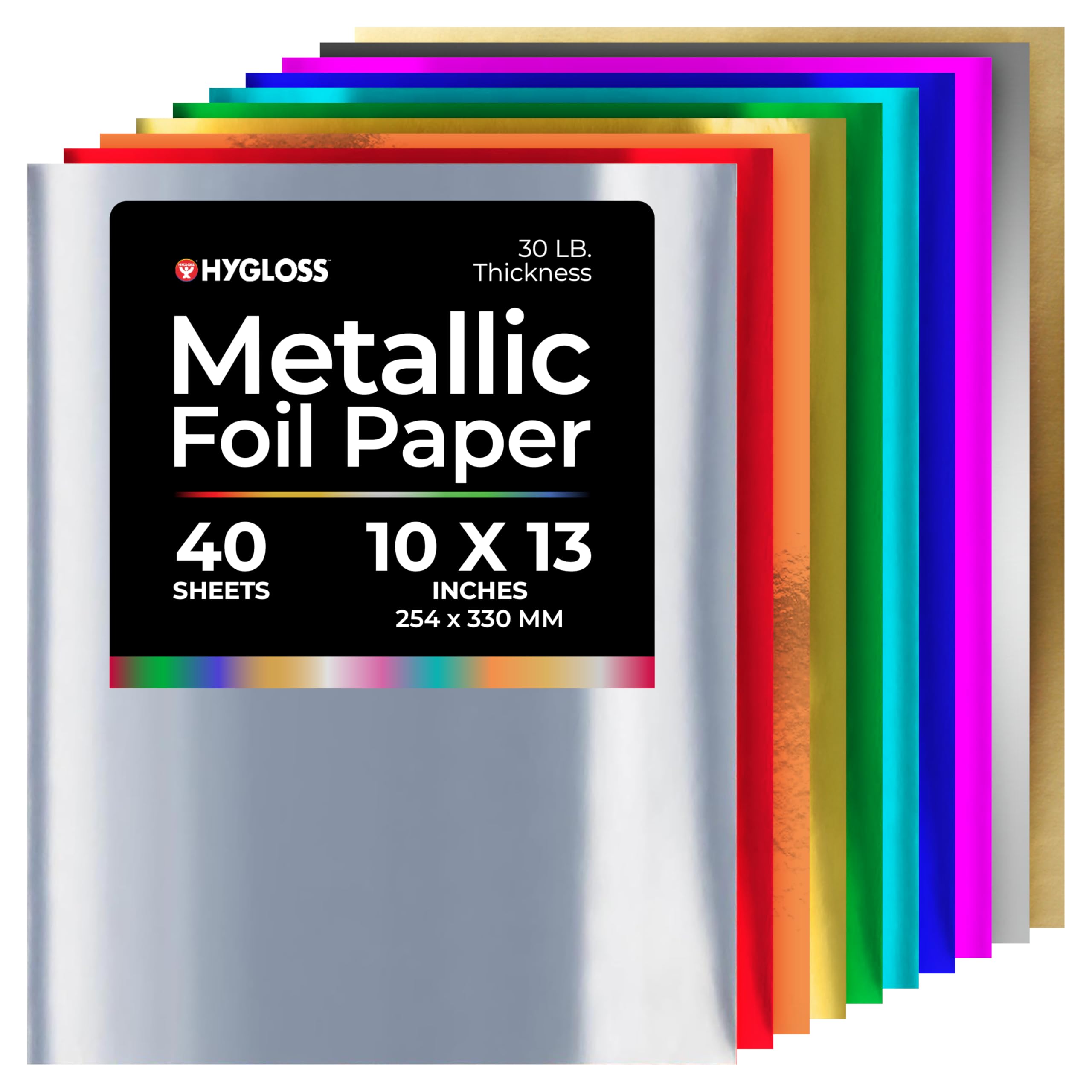 Hygloss Products for Arts & Crafts, Classroom Activities & Artists-10 x 13", Paper, 10 Assorted Colors, 10" X 13"