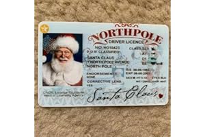 PANDAXU Santa Claus Lost Drivers License,Novelty Santa Claus Card Flight License,Christmas Eve Key Box Gift Xmas Tree Ornament for Kids Adults New Year Christmas Tree Decoration Party Decor