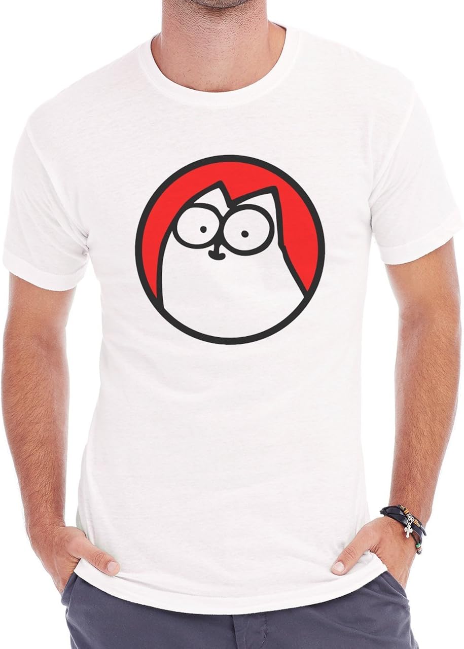 Simon's Cat Cartoon Red Logo Look XXL Herren TShirt Amazon.de Bekleidung