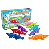 Junior Learning CVC Spelligators - 24 Pc Word Building Reading Resource | Twist &amp; create early literacy skills; 24 easy-grip pieces for consonant-vowel-consonant practice and fine motor development