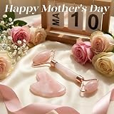 BAIMEI Gua Sha & Jade Roller Rose Quartz Facial Massager Gift Set view 2