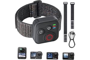 Smart Wireless Remote Control for DJI Osmo 360/Osmo Action 6/5 Pro/4, 50M Range BT Remote Controller with Wrist Strap for Osm