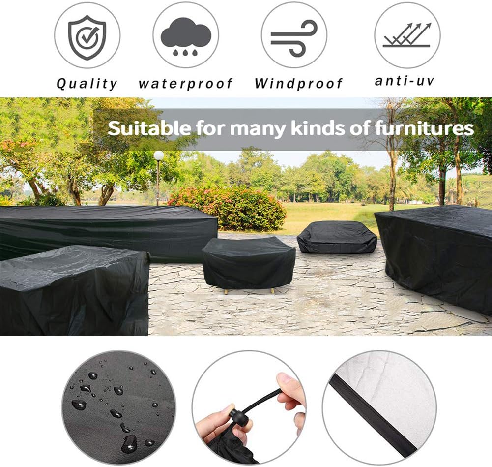 Yc Patio Table Cover Water Resistant Chair Set Cover Durable Outdoor Furniture Cover For Garden Sofa Cover Sofa Covers