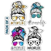 IMPERIAL VIBES – Mom Life Sticker – Vinyl Mom Life 24:7 Decal for Car, Truck, and Van – Removable Indoor & Outdoor Use for Laptop Sticker – Waterproof Decal for Window & Waterbottle – Pack of 4 Imp 40