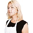 (30 Masks) Ultralight Mask Transparent Hygienic Open Face Shield for Foodservice, Hospitality, and Retail – Anti-Fog, Reusable, Clear Face Mask with Chin Rests