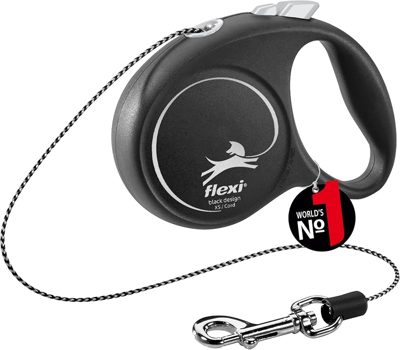 ® Black Design XS | Correia de cordão retrátil de 3 m | máx. 8 kg