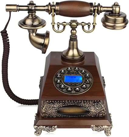 Amazon ヴィンテージ装飾電話 ヨーロッパのアンティークファッションの自宅の電話レトロハイエンドクリエイティブの牧歌的なコード電話の電話製品 Dywアンティーク携帯電話 電話機本体